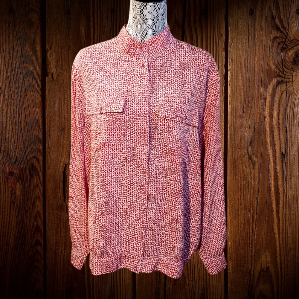 70s style vintage polyester blouse
